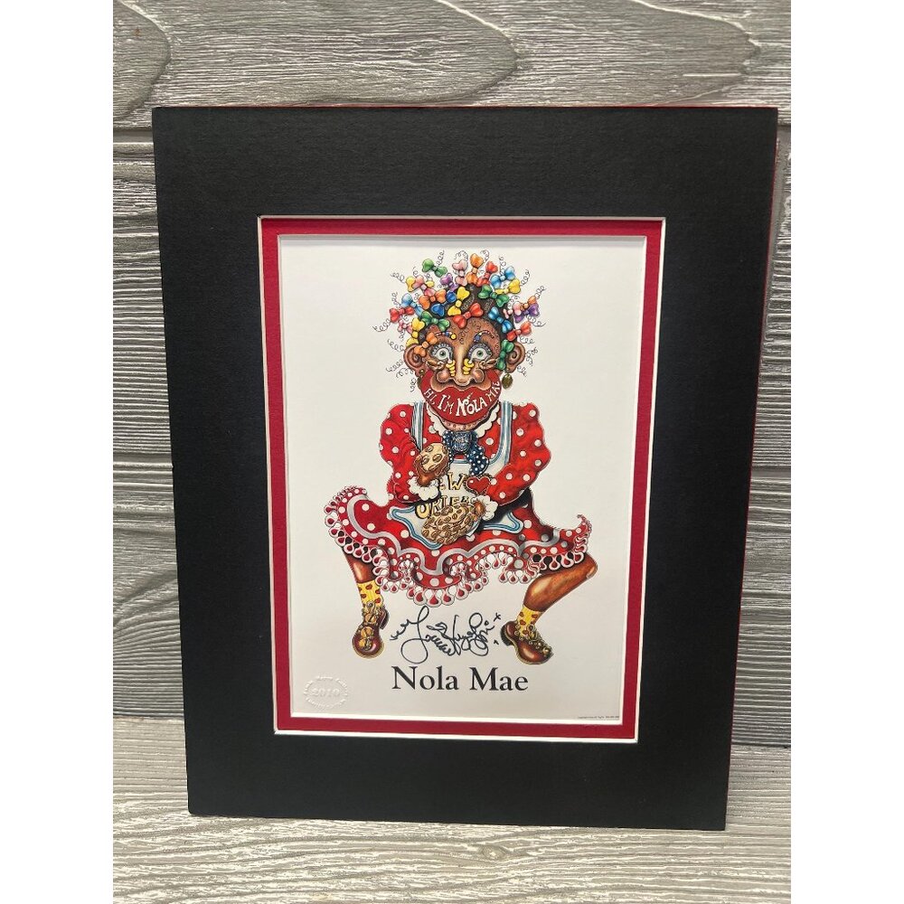 Jamie Hayes Nola Mae Limited Edition Signed Print Matted 2005 New Orleans Whimsy